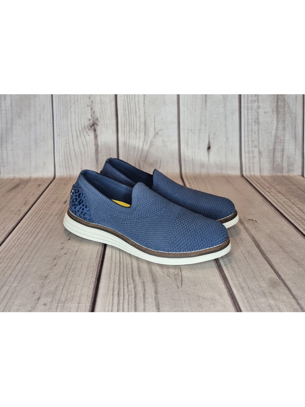 Cole Haan Original Grand Meridian Slip On Loafers Womens Size 9B Blue Knit